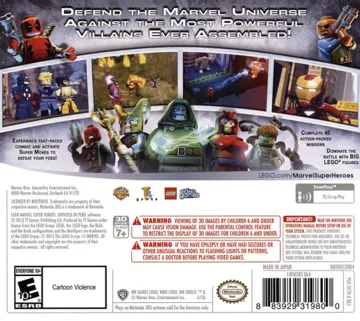 LEGO Marvel Super Heroes - Universe in Peril (USA) (En,Fr,Es,Pt) (Spanish-only Audio) box cover back
